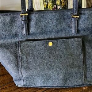 MICHAEL Michael Kors Black Tote Bag with Signature Monogram